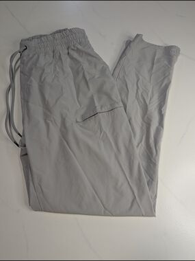 Decathlon Forclaz Mens Gray Lightweight Hiking Trekking Pants Snap Cuffs XL